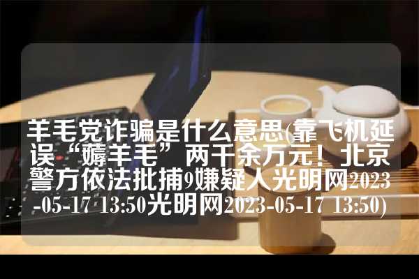 羊毛党诈骗是什么意思(靠飞机延误“薅羊毛”两千余万元！北京警方依法批捕9嫌疑人光明网2023-05-17 13:50光明网2023-05-17 13:50)