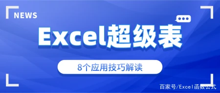 实用干货excel技巧(关于Excel超级表的8个应用技巧解读！)