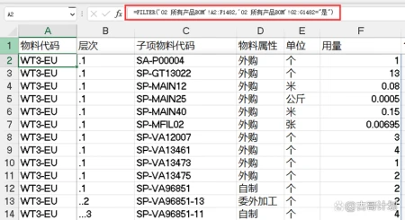 excelle英文是什么意思(有了物料清单，就可以串联订单的MRP运算)