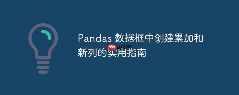 Pandas 数据框中创建累加和新列的实用指南(累加,框中,创建,实用,指南.......)