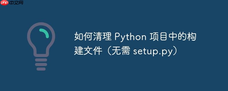 如何清理 Python 项目中的构建文件（无需 setup.py）(清理,构建,无需,文件,项目.......)