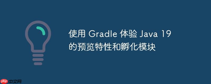 使用 Gradle 体验 Java 19 的预览特性和孵化模块(孵化,预览,模块,特性,体验.......)